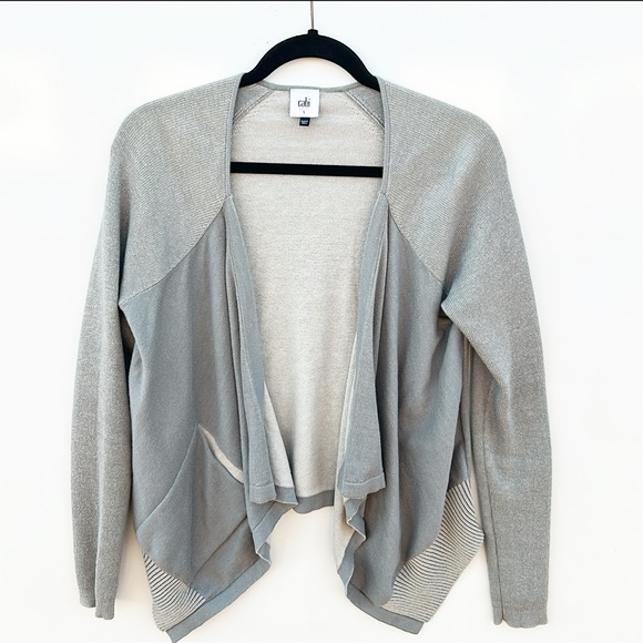 Cabi 5132 Sage Open Front Waterfall Cardigan - Picture 2 of 6